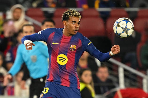 Barcelona, Camp Nou, 09.12.25, ESP, Herren, UEFA Champions Leaugue, Saison 2025-2026, FC Barcelona, Barca - Eintracht Frankfurt Bild: LAMINE YAMAL (Barcelona) UEFA regulations prohibit any use of photographs as image sequences and or quasi-video. Katalonien Spanien