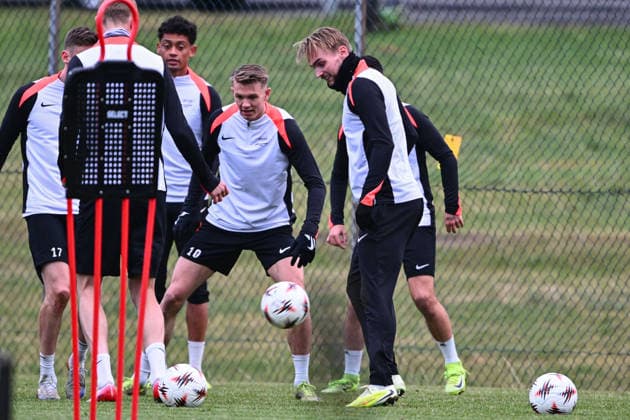 Training session of Brann ahead of Fenerbahce v Brann - UEFA Europe League BERGEN, NORWAY - DECEMBER 10: Players of Brann attend a training session ahead of the UEFA Europa League Week 6 match against Brann at the Nymark Facilities in Bergen, Norway on December 10, 2025. Oguz Yeter Anadolu Bergen Norway. Editorial use only. Please get in touch for any other usage.  Copyright: x2025xAnadoluxOguzxYeterx