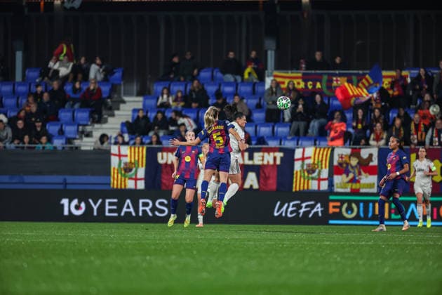 Laia Aleixandri ( FC Barcelona, Barca ) in action during the match between FC Barcelona Womens team and SL Benfica Womens team, valid for Womens Champions League 2025 2026 at Estadi Johan Cruyff on 10 December 2025. Barcelona Estadi Johan Cruyff Barcelona Portugal Copyright: xIMAGOx xPRIMExSPORTSxIMAGESx xFILIPExOLIVEIRAx