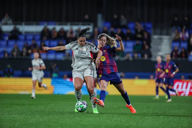 Cristina Martin-Prieto ( SL Benfica Womens team ) in action during the match between FC Barcelona, Barca Womens team and SL Benfica Womens team, valid for Womens Champions League 2025 2026 at Estadi Johan Cruyff on 10 December 2025. Barcelona Estadi Johan Cruyff Barcelona Portugal Copyright: xIMAGOx xPRIMExSPORTSxIMAGESx xFILIPExOLIVEIRAx