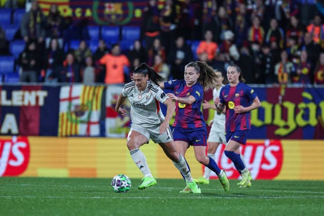 Cristina Martin-Prieto ( SL Benfica Womens team ) in action during the match between FC Barcelona, Barca Womens team and SL Benfica Womens team, valid for Womens Champions League 2025 2026 at Estadi Johan Cruyff on 10 December 2025. Barcelona Estadi Johan Cruyff Barcelona Portugal Copyright: xIMAGOx xPRIMExSPORTSxIMAGESx xFILIPExOLIVEIRAx