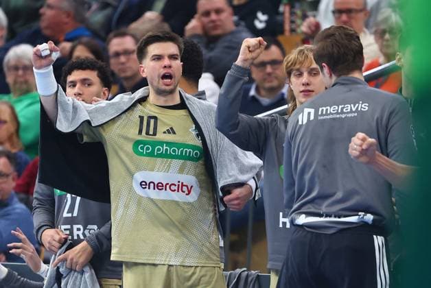Renars Uscins (Hannover-Burgdorf) ballt die Faust HSG Wetzlar vs TSV Hannover-Burgdorf, Handball, 1. Bundesliga, 10.12.2025 HSG Wetzlar vs TSV Hannover-Burgdorf, Handball, 1. Bundesliga, 10.12.2025 Wetzlar Copyright: xEibner-Pressefotox EP_RWS