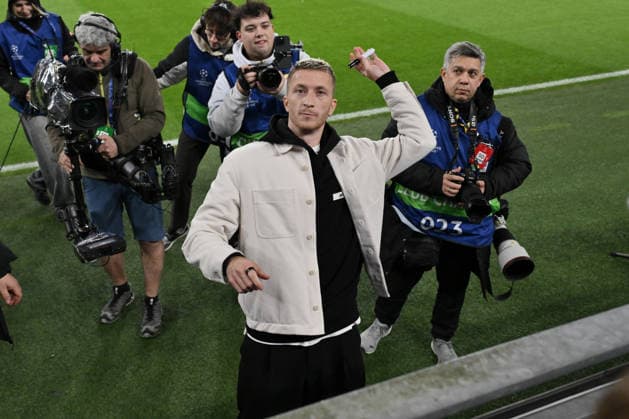 Marco Reus war zu Gast im Stadion 10.12.2025, Fussball, UEFA Champions League 2025 2026, 6. Spieltag, Borussia Dortmund - FK Bodö Glimt UEFA regulations prohibit any use of photographs as image sequences and or quasi-video Dortmund Signal Iduna Park Nordrhein Westfalen Deutschland