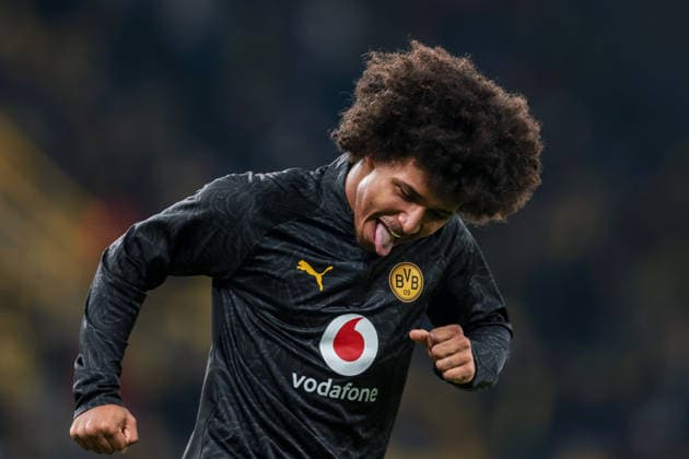 10.12.2025, Fussball, Saison 2025 2026, UEFA Champions League, Spieltag 6, Borussia Dortmund - FK Bodo Glimt, Karim Adeyemi (Borussia Dortmund) streckt die Zunge raus und lacht, Dortmund Signal Iduna Park NRW Deutschland xRHR-FOTO DEx Copyright: DennisxEwert RHR-FOTOx RHR-FOTO DE