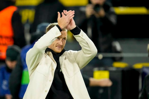 Marco Reus gestures during the UEFA Champions League 2025 26 League Phase MD6 match between Borussia Dortmund and FK Bodo Glimt at BVB Stadion Dortmund on December 10, 2025 in Dortmund, Germany. (Photo by Alex Gottschalk DeFodi Images)