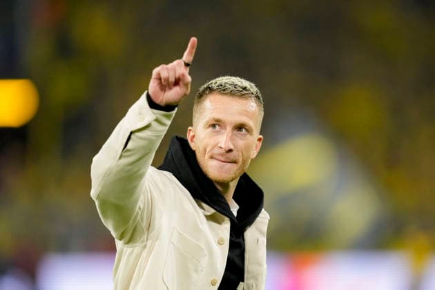 Marco Reus gestures during the UEFA Champions League 2025 26 League Phase MD6 match between Borussia Dortmund and FK Bodo Glimt at BVB Stadion Dortmund on December 10, 2025 in Dortmund, Germany. (Photo by Alex Gottschalk DeFodi Images)