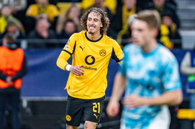 10.12.2025, Borussia Dortmund vs. FK Bodo Glimt, UEFA Champions League, 6.Spieltag Fabio Silva (Borussia Dortmund, 21) Regulations prohibit any use of photographs as image sequences and or quasi video Copyright: xBahhoxKarax
