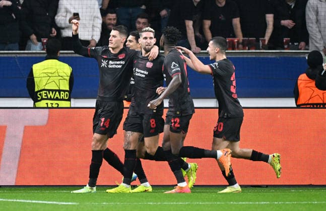 Fussball, Champions League, Deutschland, Herren, Saison 2025 2026, 6. Spieltag, BayArena Leverkusen: Bayer Leverkusen - Newcastle United; Jubel Robert Andrich (LEV) nach seinem Tor zum 1:0. Jubel, Freude, Aktion.