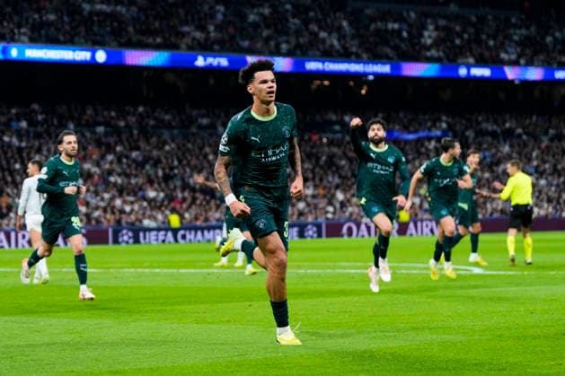 ESP: Real Madrid CF - Manchester City. UEFA Champions League. Matchday 6. Nico Oreailly of Manchester City FC during the UEFA Champions League match, between Real Madrid CF and Manchester City, Santiago Bernabeu Stadium on December 10 2025 in Madrid, Spain. kpng Copyright: xCesarxCebollax PS_251210_RMA_MCI_048