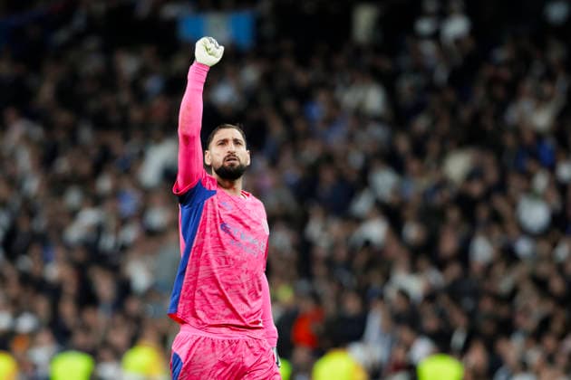 UEFA champions league - Real Madrid vs Manchester City MADRID, SPAIN - December 10:Gianluigi Donnarumma of Manchester City celebrates a goal during the UEFA champions league 2025 26 match between Real Madrid and Manchester City at Santiago Bernabeu Stadium. (Photo by Guille Martinez f22photo) Madrid Santiago Bernabeu Stadium Spain Copyright: xGuillermoxMartinezx