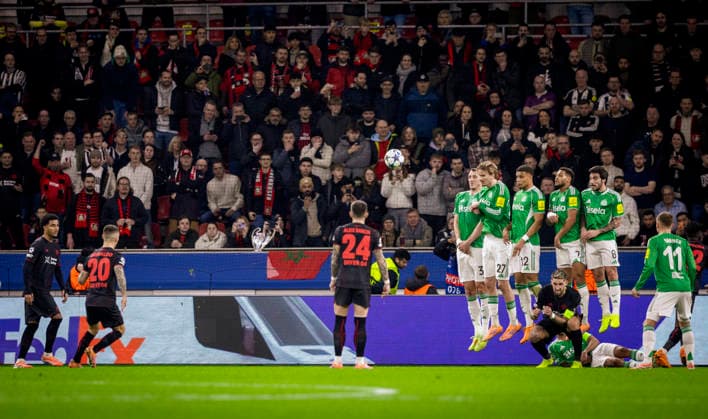 Leverkusen, Germany. 10th Dec 2025. . Alejandro Grimaldo (Leverkusen) Bayer Leverkusen - Newcastle United 10.12.2025