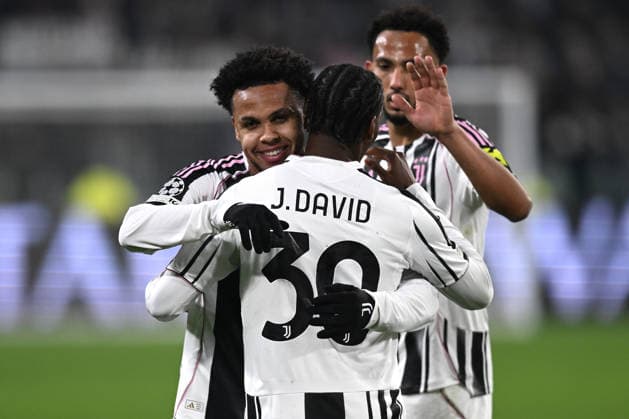 Db Torino 10 12 2025 - Champions League Juventus-Pafos foto Daniele Buffa Image nella foto: esultanza gol Jonathan David 