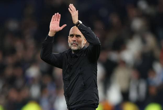 Manchester City manager Pep Guardiola celebrates at full time Real Madrid v Manchester City, UEFA Champions League, Group Stage, Football, Bernabeu, Madrid, Spain - 10 Dec 2025Madrid Bernabeu Spain EDITORIAL USE ONLY No use with unauthorised audio, video, data, fixture lists, club league logos or live services. Online in-match use limited to 120 images, no video emulation. No use in betting, games or single club league player publications. Copyright: xKieranxMcManus Shutterstockx 16009961ax