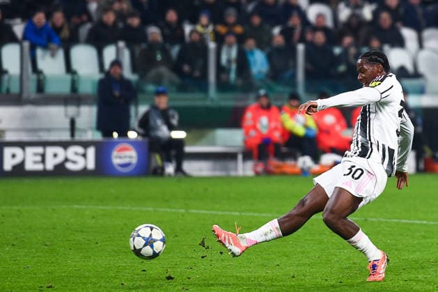 2025-12-10 Juventus v Pafos FC - UEFA Champions League 2025 26 League Phase MD6 TURIN, ITALY - DECEMBER 10: Jonathan David of Juventus FC scores the team s second goal during the UEFA Champions League 2025 26 League Phase MD6 match between Juventus and Pafos FC at Allianz Stadium on December 10, 2025 in Turin, Italy. (Photo by Alberto Gandolfo BSR Agency) Turin Italy Content not available for redistribution in The Netherlands directly or indirectly through any third parties. Copyright: xBSRxAgencyx