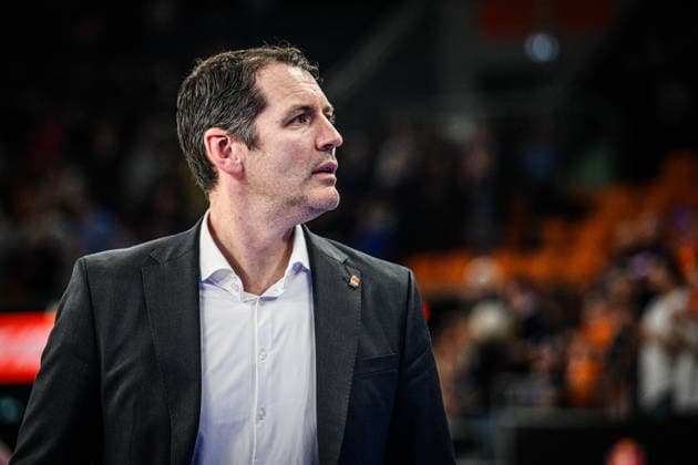 Head Coach Ty Harrelson (ratiopharm ulm) Looks on during the Basketball Eurocup match between ratiopharm ulm and Turk Telekom Ankara at ratiopharm Arena on December 10, 2025 in Neu-Ulm, Germany. (Photo by Harry Langer DeFodi Images)