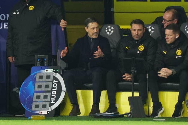Dortmund, Deutschland 10. Dezember 2025: Champions League - 2025 2026 - Borussia Dortmund vs. Bodo Glimt Im Bild: v.li. Trainer Niko Kovac (BVB) unzufrieden auf der Trainerbank Signal Iduna Park Nordrhein Westfalen Copyright: xFotostandx xFantinix