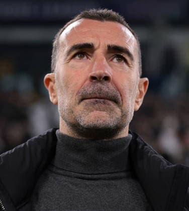 (251211) -- TURIN, Dec. 11, 2025 -- Pafos s head coach Juan Carlos Carcedo reacts before the UEFA Champions League match between Juventus and Pafos in Turin, Italy, Dec. 10, 2025. (Photo by Xinhua) (SP)ITALY-TURIN-FOOTBALL-UEFA CHAMPIONS LEAGUE-JUVENTUS VS PAFOS AlbertoxLingria 