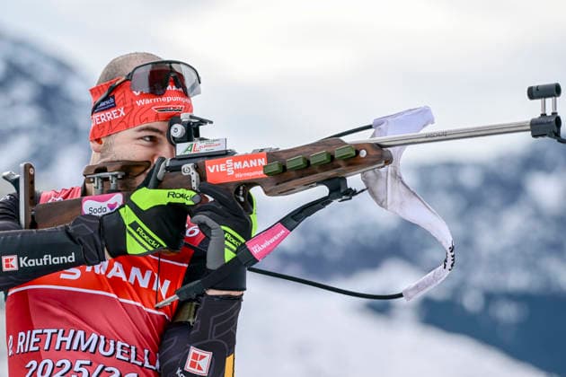 BIATHLON - RIETHMÜLLER Danilo (GER) beim Offiziellen Training während des BMW IBU World Cup Biathlon Hochfilzen am 11.12.2025, Österreich, Tirol Hochfilzen Biathlon Stadion Tirol Österreich *** BIATHLON RIETHMÜLLER Danilo GER at the Official Training during the BMW IBU World Cup Biathlon Hochfilzen on 11 12 2025, Austria, Tirol Hochfilzen Biathlon Stadium Tirol Austria