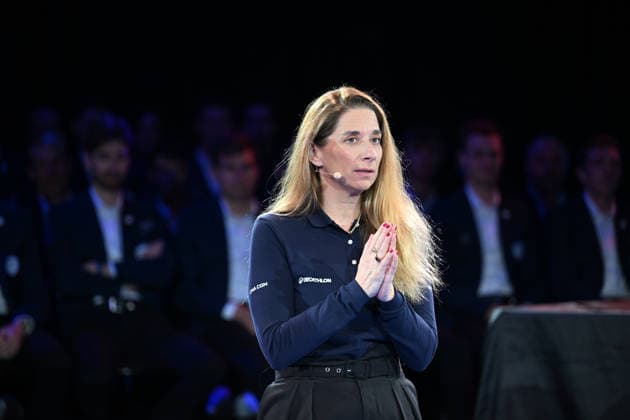 Decathlon - CMA CGM Cycling Team 2026 Presentation Celine Del Genes, the Global Chief Customer Officer of Decathlon, presents the team ahead of the coming 2026 season in Villeneuve d Ascq, France, on December 11, 2025, at the Decathlon Campus store. Villeneuve d Ascq France  Copyright: xGautierxDemouveauxx originalFilename:demouveaux-notitle251211_npAvK.jpg