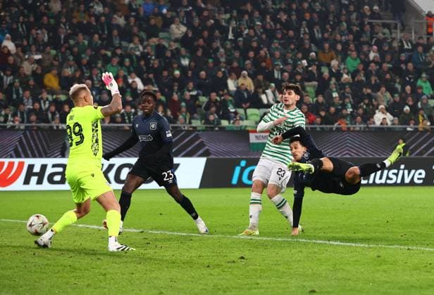 Bojan Miovski of Rangers scores the opening goal Ferencvaros v Rangers, UEFA Europa League, Group Stage, Football, Groupama Arena, Budapest, Hungary - 11 Dec 2025Budapest Groupama Arena Hungary EDITORIAL USE ONLY No use with unauthorised audio, video, data, fixture lists, club league logos or live services. Online in-match use limited to 120 images, no video emulation. No use in betting, games or single club league player publications. Copyright: xMichaelxZemanek Shutterstockx 16080575p