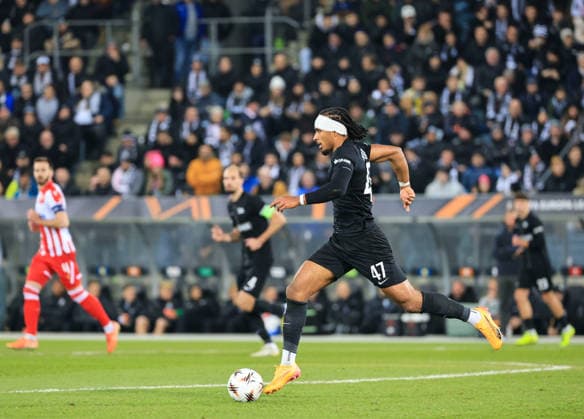 SOCCER - UEFA EL, Sturm vs Red Star GRAZ,AUSTRIA,11.DEC.25 - SOCCER - UEFA Europa League, SK Sturm Graz vs Red Star Belgrade. Image shows Emanuel Aiwu (Sturm).  GEPAxpictures xWolfgangxGrebien