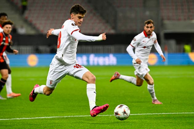 FOOTBALL : OGC Nice VS Sporting Braga - UEFA Europa League - 11 12 2025 Pau Victor (SC Braga) - UEFA Europa League match between OGC Nice and SC Braga on December 11, 2025 at the Allianz Riviera in Nice. NiceFrance  Copyright: xWilliamxCannarellax