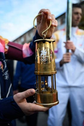 December 11, 2025, Pontedera, Rome, Italy: The Olympic Torch passes through Pontedera, the city of motors for the Milan Cortina 2026 Winter Olympics . Pontedera, Italy 11 December 2025 The Milan Cortina 2026 Olympic Torch.  - ZUMAa289 20251211_zia_a289_090 Copyright: xStefanoxDallexLuchex