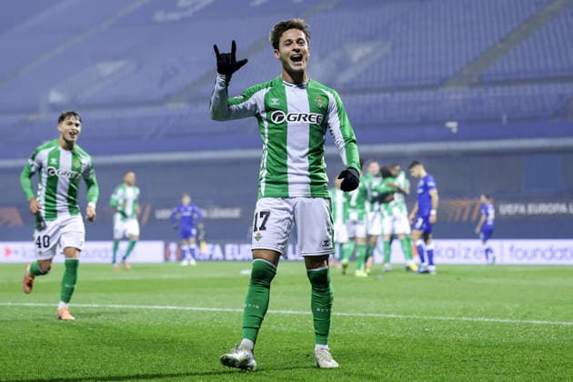 GNK Dinamo v Real Betis Balompie - UEFA Europa League 2025 26 League Phase MD6 Rodrigo Riquelme of Real Betis celebrate his goal during the UEFA Europa League 2025 26 League Phase MD6 match between GNK Dinamo and Real Betis Balompie at Stadion Maksimir on December 11, 2025 in Zagreb, Croatia.  SanjinxStrukic PIXSELL