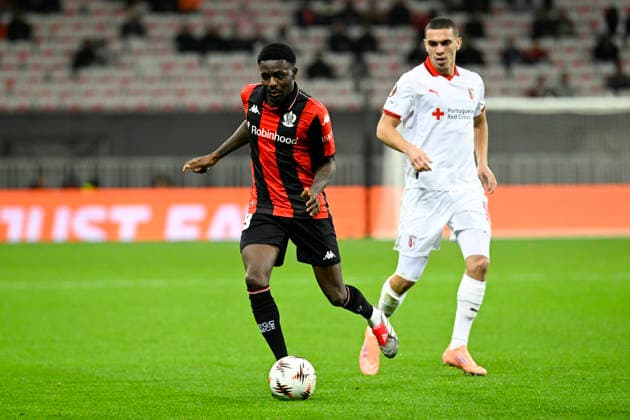FOOTBALL : OGC Nice VS Sporting Braga - UEFA Europa League - 11 12 2025 Salis Abdul Samed (OGC Nice) - UEFA Europa League match between OGC Nice and SC Braga on December 11, 2025 at the Allianz Riviera in Nice. NiceFrance  Copyright: xWilliamxCannarellax