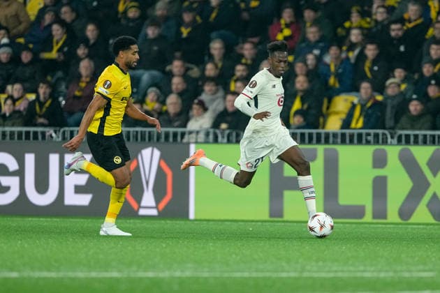 Schweiz: UEFA Europa League 2025 26, BSC Young Boys vs LOSC Lille - Stadion Wankdorf, Bern: Felix Correia (27 Lille) in aktion Bern Stadion Wankdorf Bern Schweiz Copyright: xKjetilxWaberx
