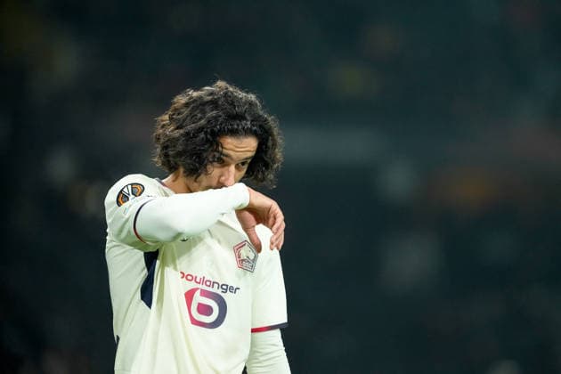 Schweiz: UEFA Europa League 2025 26, BSC Young Boys vs LOSC Lille - Stadion Wankdorf, Bern: Ayyoub Bouaddi (32 Lille) nach der roten Karte Bern Stadion Wankdorf Bern Schweiz Copyright: xKjetilxWaberx