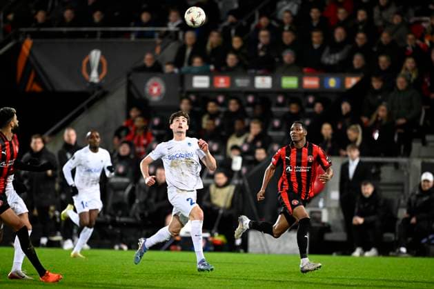 Midtjylland v KRC Genk - UEFA Europa League MIDTJYLLAND, DENMARK - DECEMBER 11 : Mirisola Robin forward of KRC Genk during the UEFA Europa League 2025 26 League Phase MD6 match between Midtjylland and KRC Genk on December 11, 2025 in Midtjylland, Denmark, 11 12 2025 Midtjylland Denmark  Copyright: xTomasxSiskx