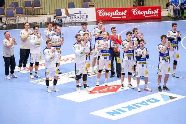 11.12.2025, Handball, HBL, Bergischer HC - ThSV Eisenach, Unihalle Wuppertal: Enttäuschung Enttäuschte Gesichter nach der 27:26 Sieg für den BHC - xxxxxNiederlage für Eisenach. Nordrhein-Westfalen Deutschland