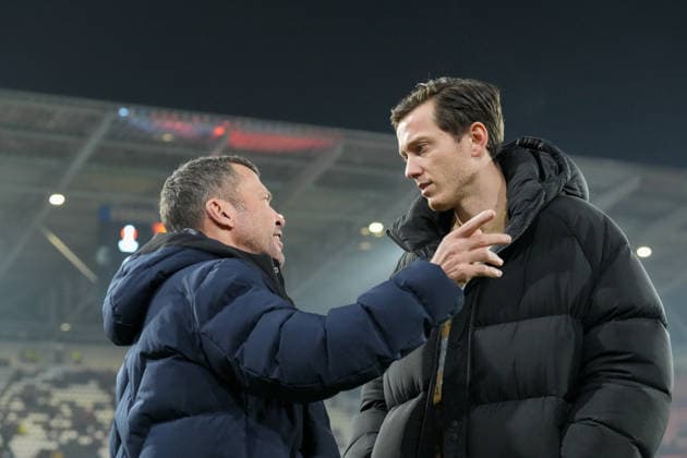 Lothar Matthäus Lothar Matthaeus (RTL) und Michael Gregoritsch , Deutschland, Fussball, UEFA Europa League, 6.Spieltag, Ligaphase, 2025 2026, SC Freiburg vs. FC Salzburg, 11.12.2025, Europa-Park Stadion, Freiburg, Deutschland Freiburg Europa-Park Stadion Baden-Württemberg Deutschland Copyright: xArnexAmbergx
