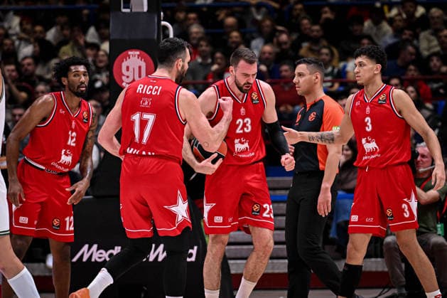 Giampaolo Ricci, Marko Guduric EA7 Emporio Armani Olimpia Milano - Panathinaikos AKTOR Athens Turkish Airlines Euroleague 2025-26 Milano, 11 12 2025 Foto ClaudioDegaspari Ciamillo-Castoria Assago Unipol Forum Lombardia Italy  Copyright: xClaudioxxDegasparix