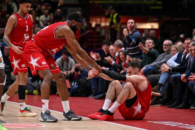 Marko Guduric, Josh Nebo EA7 Emporio Armani Olimpia Milano - Panathinaikos AKTOR Athens Turkish Airlines Euroleague 2025-26 Milano, 11 12 2025 Foto ClaudioDegaspari Ciamillo-Castoria Assago Unipol Forum Lombardia Italy  Copyright: xClaudioxxDegasparix