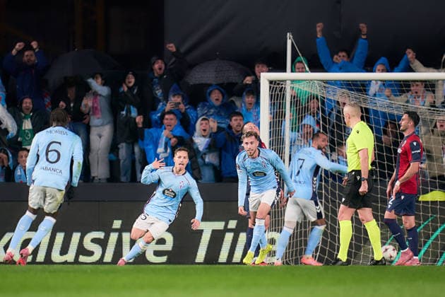 ESP: RC Celta - Bologna FC UEFA Europa League. Matchday 6. Bryan Zaragoza of RC Celta celebrates after scoring goal during the UEFA Europa League match, between RC Celta and Bologna FC, Matchday 6, Balaidos Stadium on December 11, 2025 in Vigo, Spain. kpng Copyright: xPedroxMinax xPRESSINx PM_251211_CEL_BOL_015