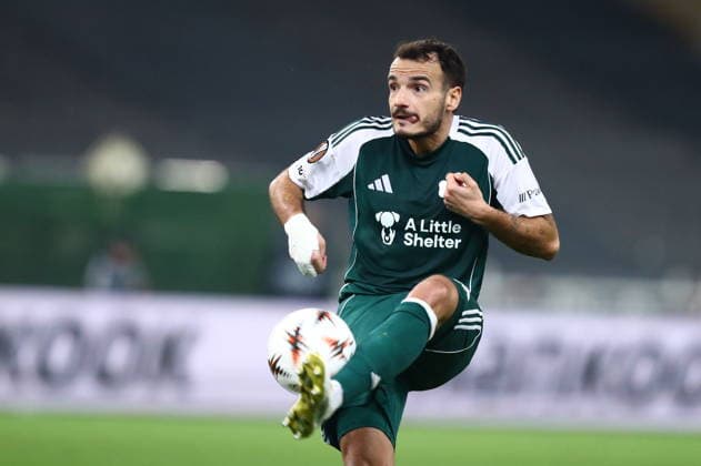 UEFA Europa League - Panathinaikos vs Viktoria Plzen - Sampson Dweh of Panathinaikos in action during the UEFA Europa League Phase matchday 6 soccer match between Panathinaikos and Viktoria Plzen at the Olympic Athletic Center of Athens Spyros Louis in Athens, Greece, 11 Decemberr 2025. IMAGO ONE INCH PRODUCTIONS ATHENS GREECE Copyright: xONExINCHxPRODUCTIONSx 6775407