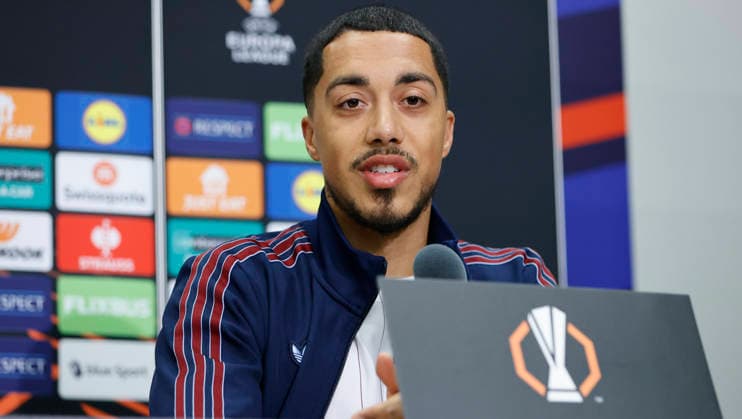 Basel, Switzerland - December10, 2025: UEFA Europa League - Soccer Match press conference, PK, Pressekonferenz Aston Villa FC vs. FC Basel with Belgian Youri Tielemans from Aston Vills, St. Jakob Stadion UEFA Europa League: Aston Villa FC vs. FC Basel