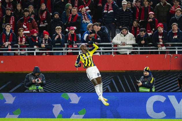 251211 Talisca of Fenerbahce celebrates after scoring the 0-2 goal during the UEFA Europa League football match between Brann and Fenerbache on December 11, 2025 in Bergen. Photo: Marius Simensen BILDBYRAN COP 238 MM0053 bbeng brann fenerbache football fotball fotboll jubel soccer uefa europa league Copyright: MARIUSxSIMENSEN BB251211ZD048