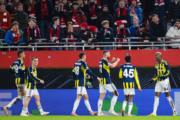 251211 Talisca of Fenerbahce celebrates after scoring the 0-2 goal during the UEFA Europa League football match between Brann and Fenerbache on December 11, 2025 in Bergen. Photo: Marius Simensen BILDBYRAN COP 238 MM0053 bbeng brann fenerbache football fotball fotboll jubel soccer uefa europa league Copyright: MARIUSxSIMENSEN BB251211ZP032