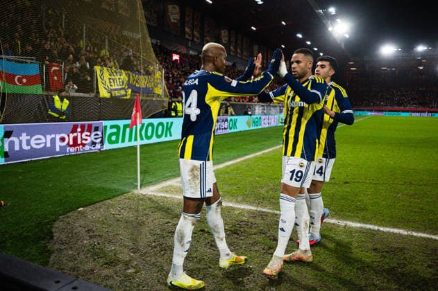 251211 Talisca of Fenerbahce celebrates after scoring the 0-4 goal during the UEFA Europa League football match between Brann and Fenerbache on December 11, 2025 in Bergen. Photo: Marius Simensen BILDBYRAN COP 238 MM0053 bbeng brann fenerbache football fotball fotboll jubel soccer uefa europa league Copyright: MARIUSxSIMENSEN BB251211ZG029