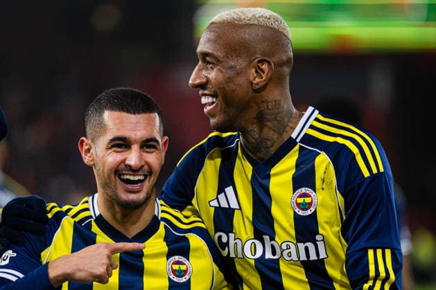 251211 Talisca of Fenerbahce celebrates after scoring the 0-4 goal during the UEFA Europa League football match between Brann and Fenerbache on December 11, 2025 in Bergen. Photo: Marius Simensen BILDBYRAN COP 238 MM0053 bbeng brann fenerbache football fotball fotboll jubel soccer uefa europa league Copyright: MARIUSxSIMENSEN BB251211ZJ036