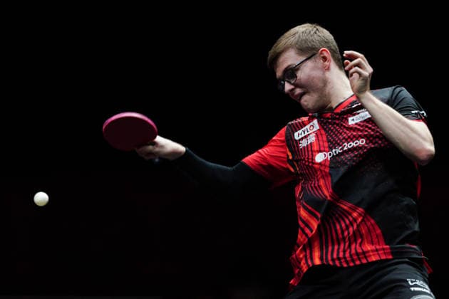 WTT finals Hong Kong 2025 - Day 3 Felix Lebrun, a French Table tennis, Tischtennis player during the game at WTT finals Hong Kong 2025 day 3 on December 12, 2025 in Hong Kong. (Photo by Ellan Mad Nexpher Images) Hong Kong