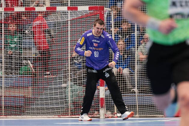 12.12.2025, Handball, Saison 2025 2026, 2. Handball Bundesliga, 15. Spieltag, TuSEM Essen - TuS N-Lübbecke, +zu87 jubelt, Essen Am Hallo NRW Deutschland xRHR-FOTO DEx Copyright: DennisxEwert RHR-FOTOx RHR-FOTO DE