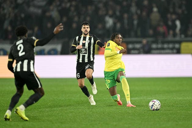 Angers SCO v FC Nantes - Ligue 1 McDonald s 2025 2026 06 Louis MOUTON (sco) - 78 Tylel TATI (fcn) during the Ligue 1 McDonald s match between Angers and Nantes at Stade Raymond Kopa on December 12, 2025 in Angers, France. Angers France  Copyright: xFEPx 776348236