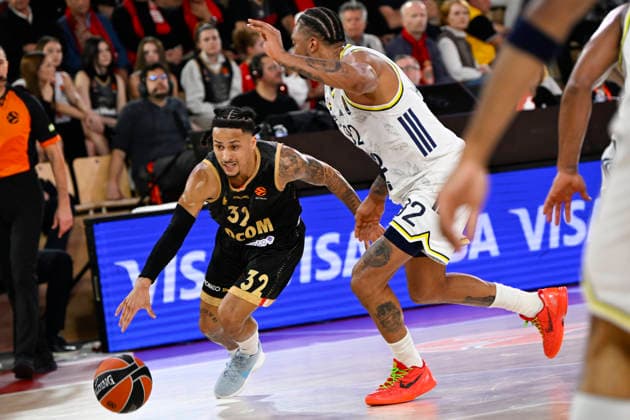 BASKET-BALL : AS Monaco VS Fenerbahce Beko - Turkish Airlines EuroLeague - 12 12 2025 Matthew Strazel (ASM) - Turkish Airlines EuroLeague match between AS Monaco and Paris Basketball on December 12, 2025 at the Louis II Stadium in Monaco. MonacoMonaco  Copyright: xWilliamxCannarellax
