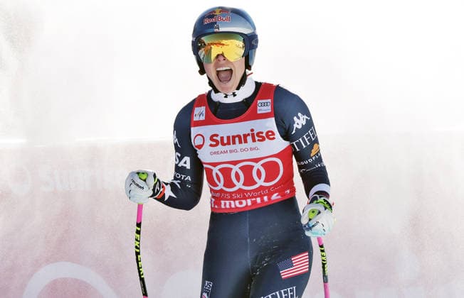 ALPINE SKIING - FIS WC St. Moritz SANKT MORITZ,SWITZERLAND,13.DEC.25 - ALPINE SKIING - FIS World Cup, downhill, ladies. Image shows Lindsey Vonn (USA).  GEPAxpictures xMatthiasxHauer