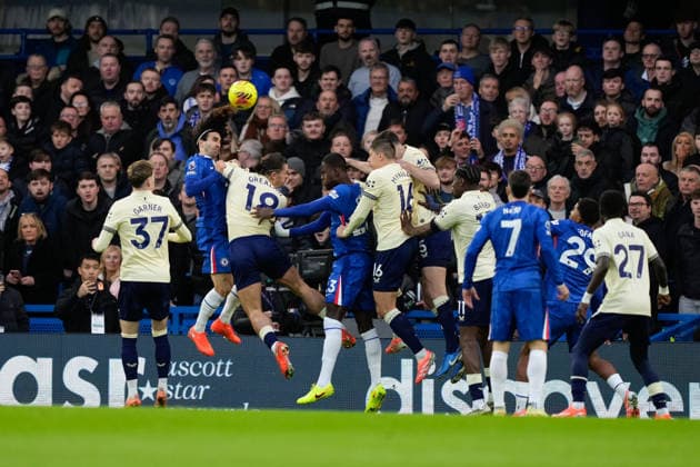 Chelsea v Everton Premier League 13 12 2025. Chelsea go close during the Premier League match between Chelsea and Everton at Stamford Bridge, London, England on 13 December 2025. London Stamford Bridge Greater London England Editorial use only DataCo restrictions apply See www.football-dataco.com , Copyright: xStephenxFlynnx PSI-23407-0034