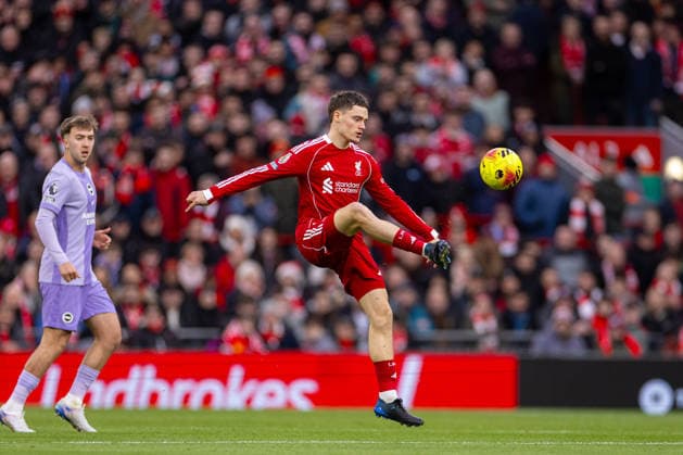 Football - FA Premier League - Liverpool FC v Brighton & Hove Albion FC LIVERPOOL, ENGLAND - Saturday, December 13, 2025: Liverpool s Florian Wirtz during the FA Premier League match between Liverpool FC and Brighton & Hove Albion FC at Anfield. (Photo by David Rawcliffe Propaganda) LIVERPOOL Anfield MERSEYSIDE ENGLAND  Copyright: xDavidxRawcliffex P2025-12-13-Liverpool_Brighton-37